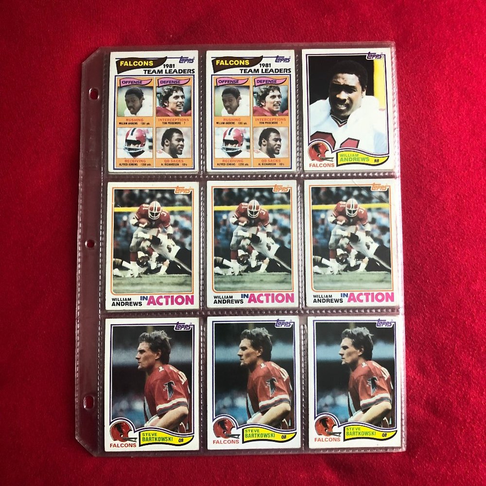 1982 TOPPS NFL Atlanta Falcons Cards